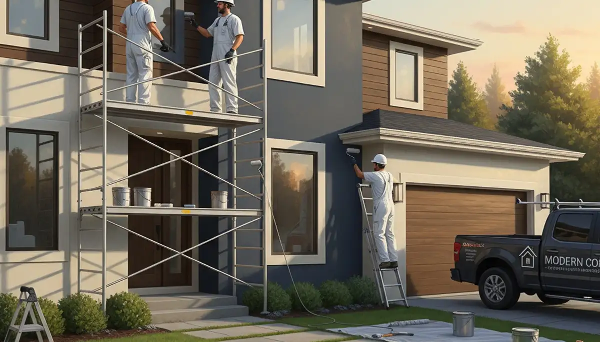 Des Moines, IA house painters applying durable interior and exterior paint finishes